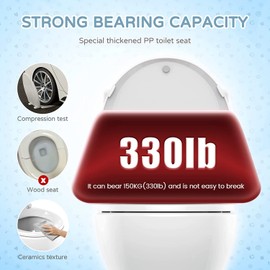 J&V Textiles Round Wooden Toilet Seat With Beveled Edge (Pink)*