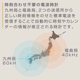 RHYTHM 8RZ238ND38 Alarm Clock, Radio Clock, Digital, Electronic Sound, Alarm (with Snooze), Thermometer, Hygrometer, Light, Calendar, Stylish Gray Color, Beige, 2.4 x 5.9 x 1.5 inches (6.1 x 15 x 3.8