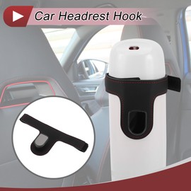 HEROFFIX 1 Pcs for Purses Bags Keys Water Bottles and Shopping Bags Car Seat Headrest Hook Sturdy Car Seat Back Organizer Hooks Black Faux Leather 5.91"x2.95"