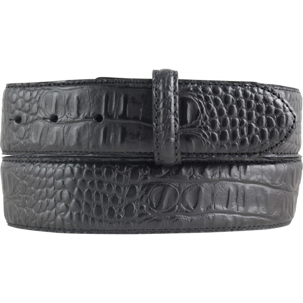 BELTINGER Belt with crocodile embossing without buckle, 4 cm, leather
