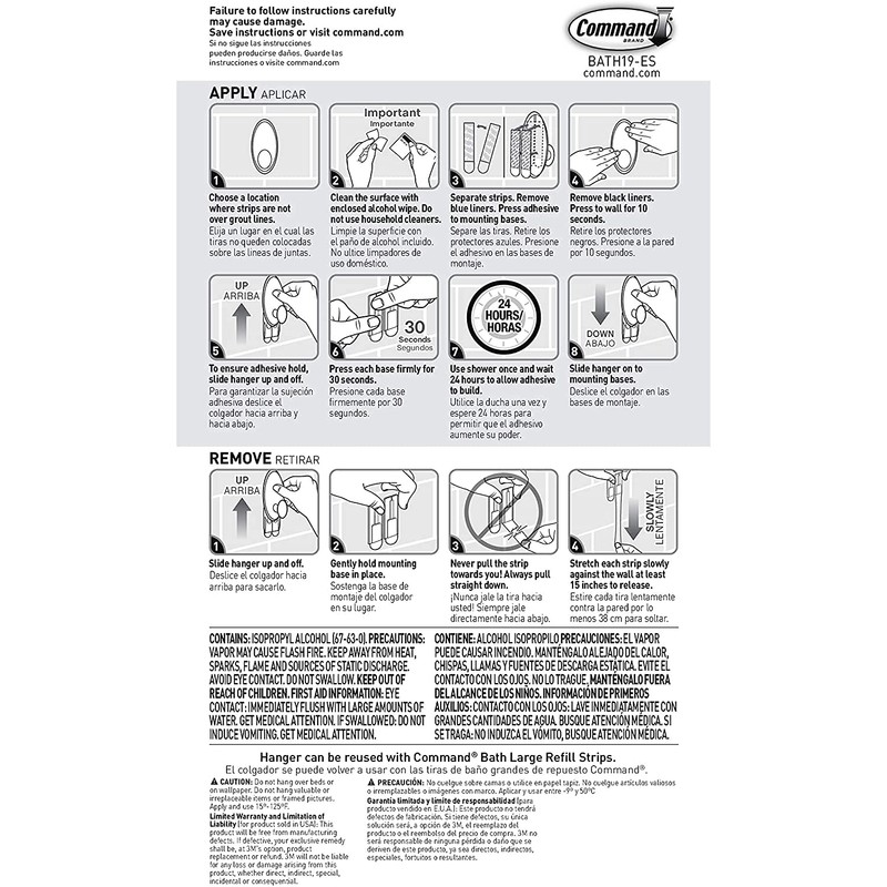 Command Strips BATH19-ES Command Caddy Hanger