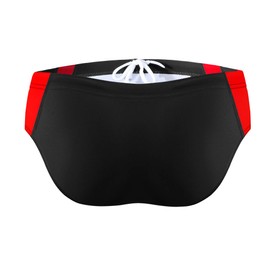 sesto senso Men's Swimming Trunks M to 4XL Swimwear Swimming Shorts, Black Red - Db 447