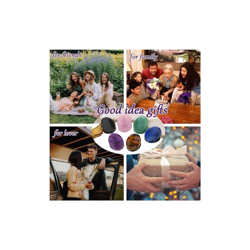 GUJOXILA GUJOXILA Lapis Lazuli Thumb Worry Stone Healing Crystals Gifts