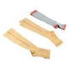 3Pairs Zipper Compression Socks Breathable Open Toe Over The Calf