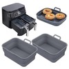 Collapsible Silicone Air Fryer Liners - 2 Pack for Ninja