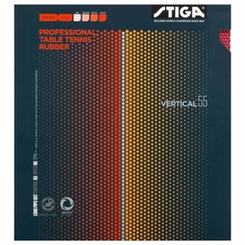 STIGA 1710550106 Table Tennis Rubber, Vertical 55 Grit Rubber, Black, Extra Thin