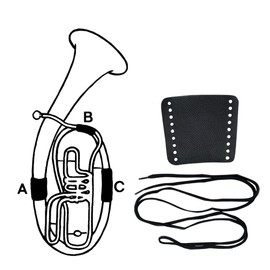 Gewa 720590 Tenorhorn, Part B Valve Guard Leather String Fastener
