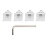 4pcs Solar Panel End Clamp Lightweight Weather Resistant Steel Solar
