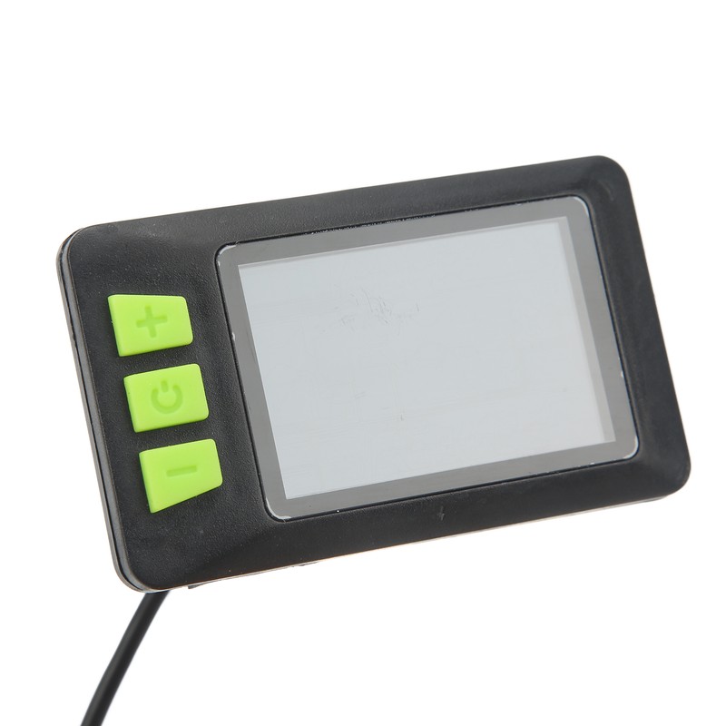 Electric Bike LCD Display Meter ABS 22.5mm 24V 36V 48V
