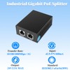 Industrial Gigabit PoE Splitter, Output DC 24V, Comply IEEE802.3af/at/bt 50W,