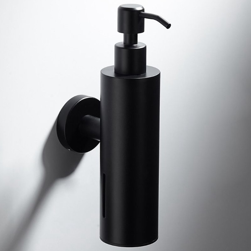 200ml Round Soap Dispenser WallMounted Shampoo Shower Gel Container Bathroom