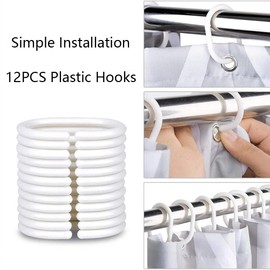 JIANGLANY Spring View of Garden Shower Curtain Pink Purple Flower Vines Landscape Bath Curtain with Hooks Farmhouse Garden Corridor Bathroom Decor Waterproof Fabric 180x180cm (2)