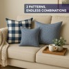 LFH Home Buffalo Farmhouse Gingham Outdoor Pillow Covers Soft Cotton