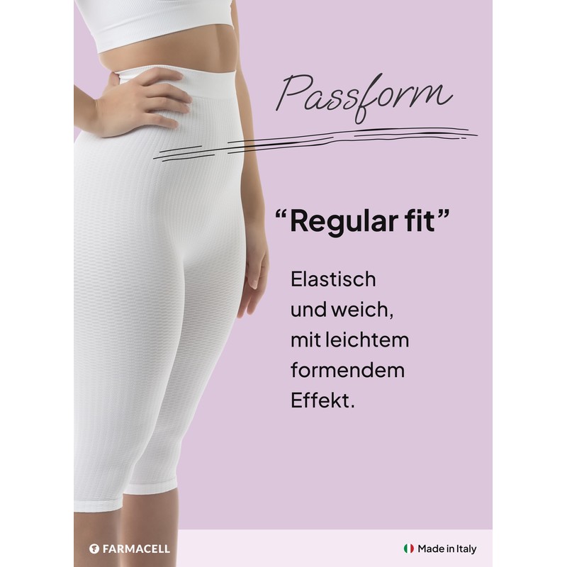 FarmaCell Women's 3/4 Anti-Cellulite Leggings with Micro Massage, High Waistband,