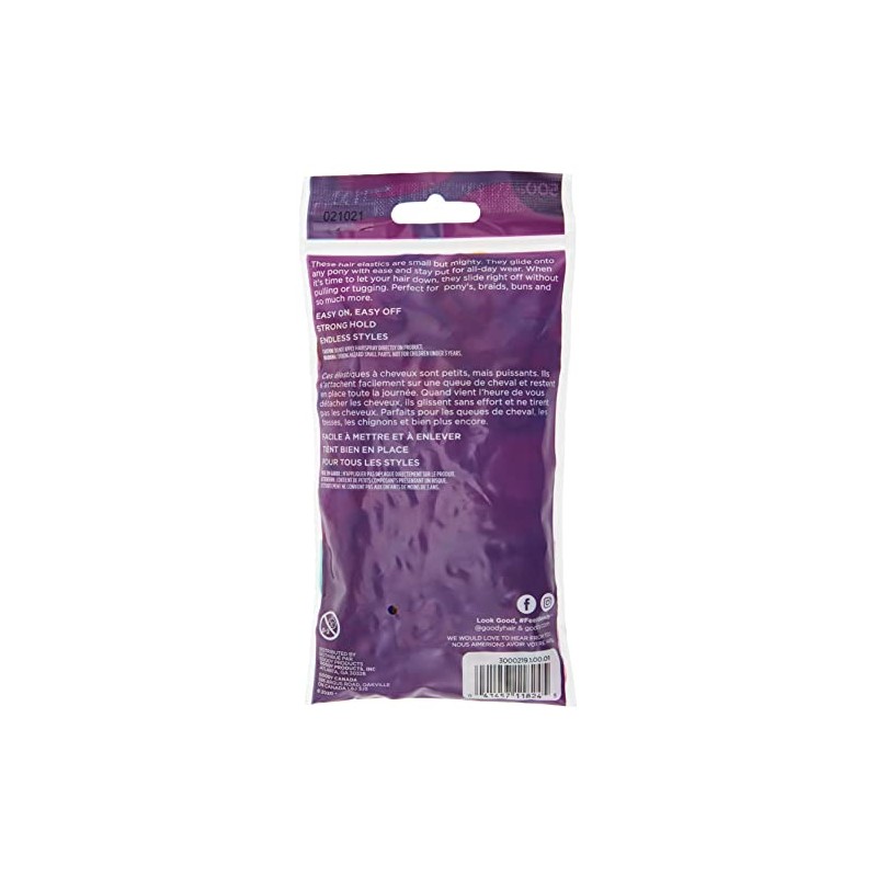 Goody Ouchless Glitter Latex Elastics 500CT