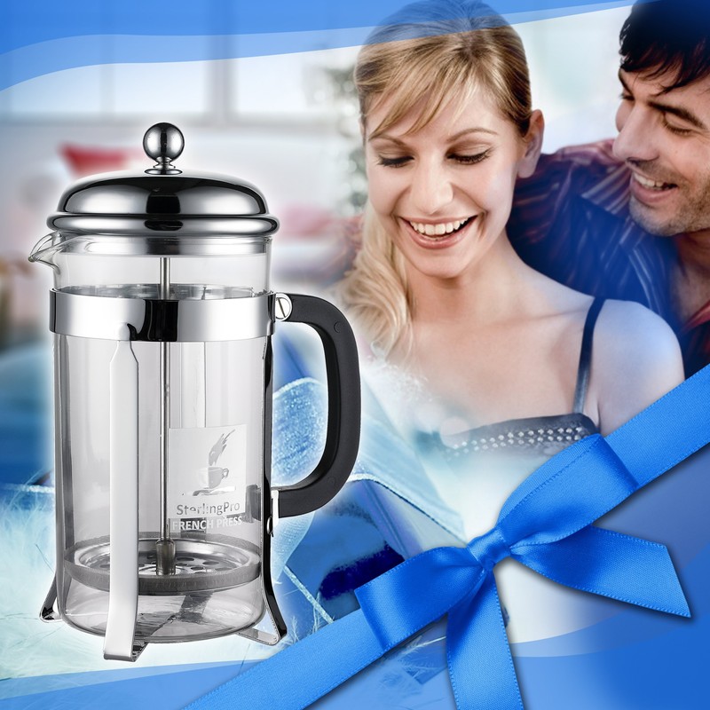 SterlingPro French Coffee Press 8 Cup (1 Liter, 34 oz),