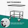 YITAHOME Wire Laundry Cart 2.5 Bushel, Rolling Laundry Basket with