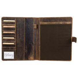Greenburry Vintage Leather Writing Case, A4 Conference Folder, Document Folder, BV-GB-5A-25