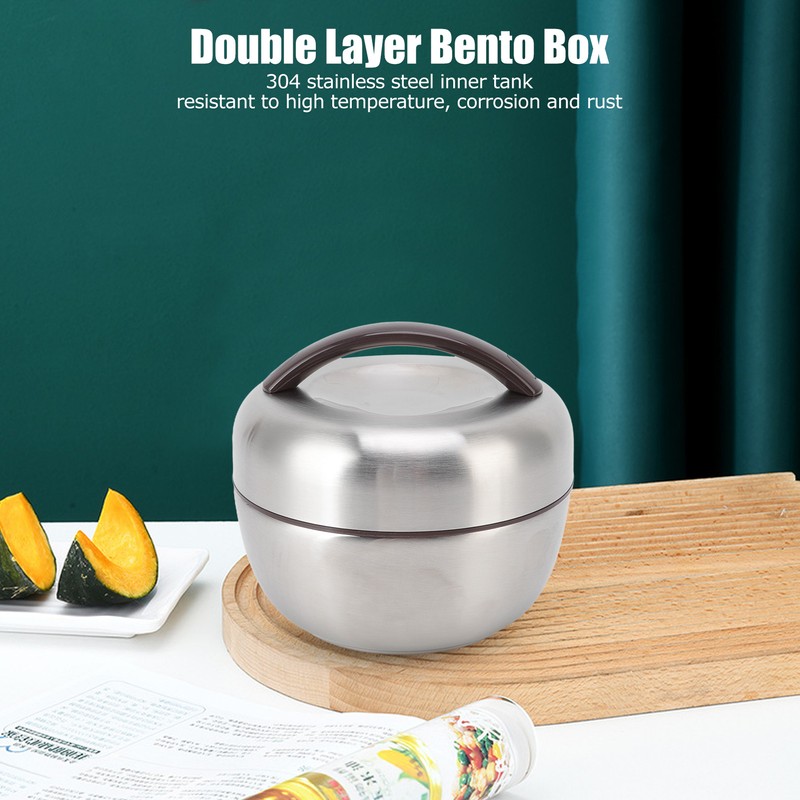 0.8L Vacuum Insulated Lunch Box 304 Stainless Steel Leakproof Portable