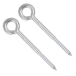 TERF® 12mm X 190mm Welded Screw Eye 12mm X 190mm Heavy Duty Zinc Plated Steel Screws in Eye bolt - Pack of 2