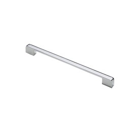 1 x Zinc Alloy Bright Chrome Modern Minimalist Drawer Cabinet Door Window Handle (235mm x 12mm x 23mm)