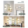 METWET Bathroom Vanity Light Fixtures, Chrome Wall Lights in Clear
