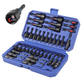WORKPRO 39-Piece Magnetic Nut Driver Set SAE& Metric Cr-V Steel Power Nut Driver