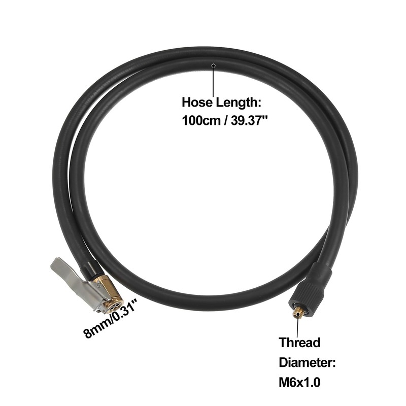 QUARKZMAN Car Motorcycle Tyre Inflator Extension Hose 100 cm 39.37