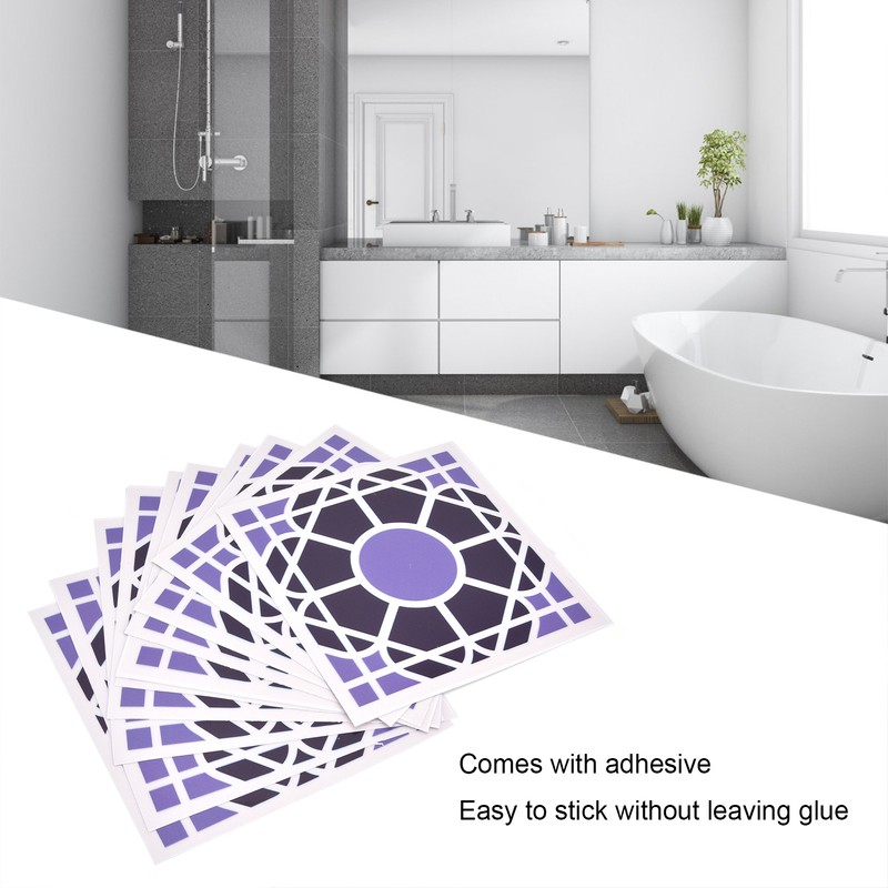 10Pcs set Imitation Ceramic Tile Wall Sticker Waterproof SelfAdhesive Wallpaper