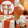 4 Pack Orange Cheesecloth Table Runner 35x120 Inch Boho Gauze
