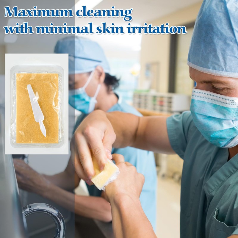 Reallnaive 10 Pcs Surgical Hand Scrub Brush with Sponge Disposable