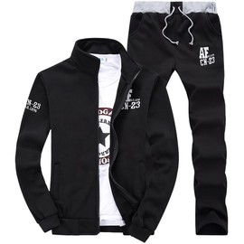 Aspersio Men's Cool Warm Fleece Sweatshirt, Setup, No Hood, Street Fashion Jersey, smoke black