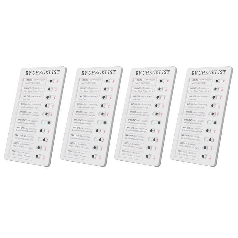 4pcs Checklist Board DIY Production Recyclable Portable Chore Checklist Detachable