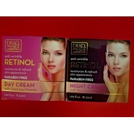 Dead Sea 2 PACK ANTI WRINKLE RETINOL DAY &NIGHT CREAM MOISTURIZE &REFRESH SKIN APPEARANCE