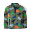 Gymboree,and Toddler Quarter Zip Sherpa Pullover,Greenwich Dinos,2T