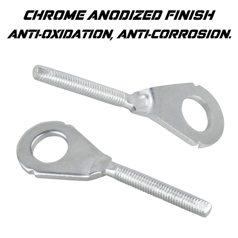 NTHREEAUTO Motorcycle Chain Adjuster Tensioner Metal Chain Axle Adjusters Compatible