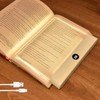 Strackvial Book Light, 3 Color Adjustable LED Flat Reading Light,