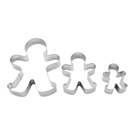 BekkiB - Set of 3 cookie cutters "Gingerbread man" in various sizes - stainless steel cookie cutter, dishwasher safe - 923