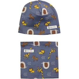 Areti Baby Knitted Hat + Loop Scarf Set, Cotton Hat, Soft Children's Beanie Hat, Neck Warmer, Collars, Neckerchief, Autumn, Winter, Toddler Hat and Collar, #2