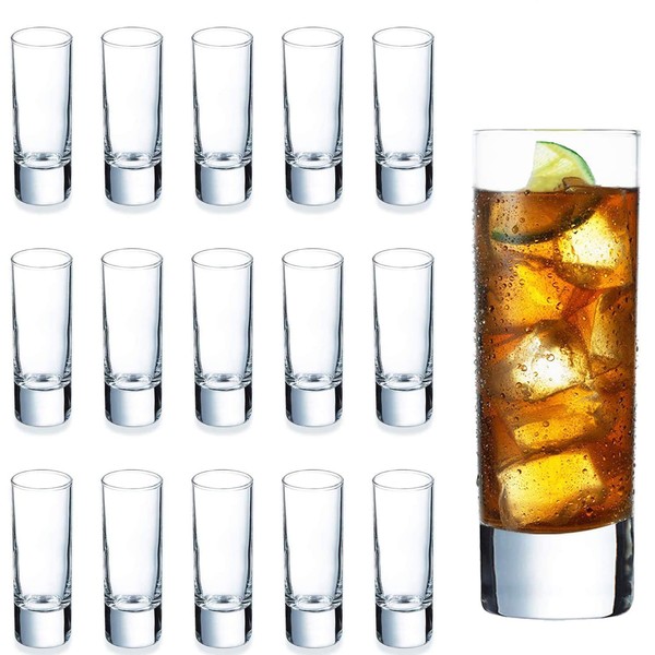 DeeCoo Heavy Base Shot Glass Set Bulk, Whisky Shot Glasses 2 oz, Mini Glass Cups For liqueur, Double Side Cordial Glasses, Tequila Cups Small Glass Shot Cups Set Of 24