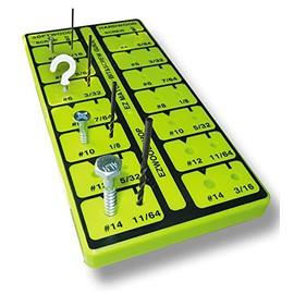 EZ Match Bit and Screw Size Gauge/Checker | Find The Right Size Drill Bit for a Wood Screw – Without Knowing The Size of Either | No Chart Needed