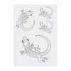 4 x 'Day Gecko' Temporary Tattoos - Water Resistant, Skin-Safe,