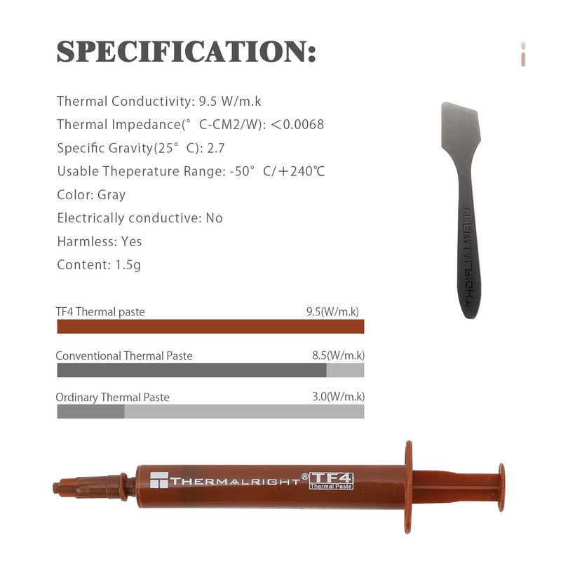 Thermalright TF4 1.5g Thermal Compound Paste for Coolers, Heat Sink