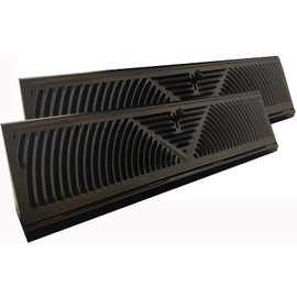 TruAire Oil Rubbed Bronze Finished Baseboard Register - 2 Pack (18 inch)