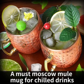 Moscow Mule Mugs Set of 24 Packs Copper Mule Mugs 18oz Bulk Large Hammered Stainless Steel Cups with Handle 1pcs 0.5oz Double Jigger 24pcs Stainless Steel Straws for Cold Chilled Drinks Cocktails