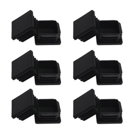 1 1/4 1.25 inch Square Tube End Cap Plastic Plugs 12 Pack,1 1/4 inch 1.25 Inch Square Tubing Plug 1.25x1.25 Tube End Caps Fence Post Pipe Cap Cover Tubing Insert Chair Glide Finishing Plugs,Black