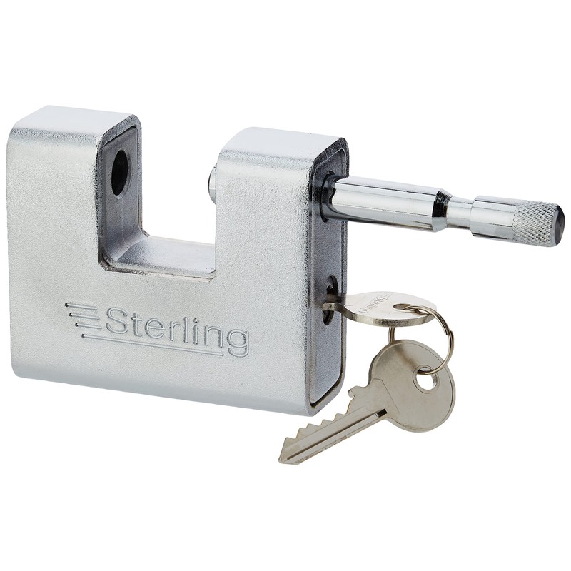 Sterling ASP181 81mm Armoured Steel Padlocks, Grey