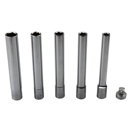 Kauplus 6PCS 3/8-Inch Drive Deep Metric Socket Set 6PT 8-10-11-12-14MM W 1/4-Inch Adapter- Extra Long Deep 120MM