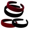 Wanfoou: 4 Pieces Wide Velvet Headbands Difficult Padded Headbands Retro