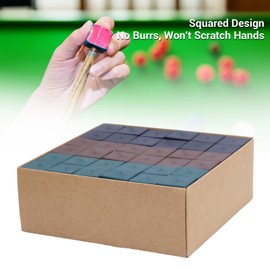 Billiards Pool Chalk Holder Cover, 72PCS Aluminum Billiards Magnetic Holder Chalks Carrier Cases, Squared Chalking Powder Cover for Snooker, Stylish